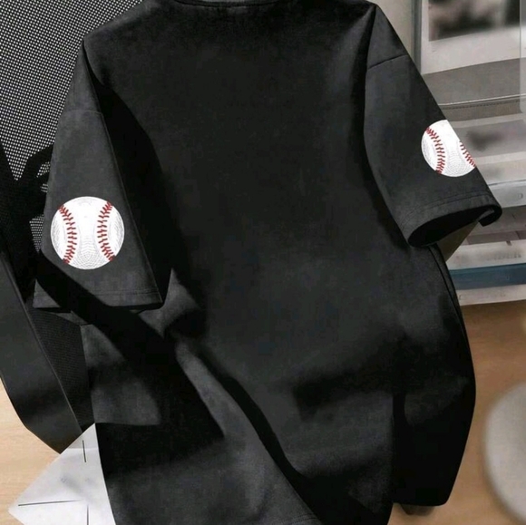 Graphic Tee Eat Sleep Baseball Repeat - Picture 2 of 3